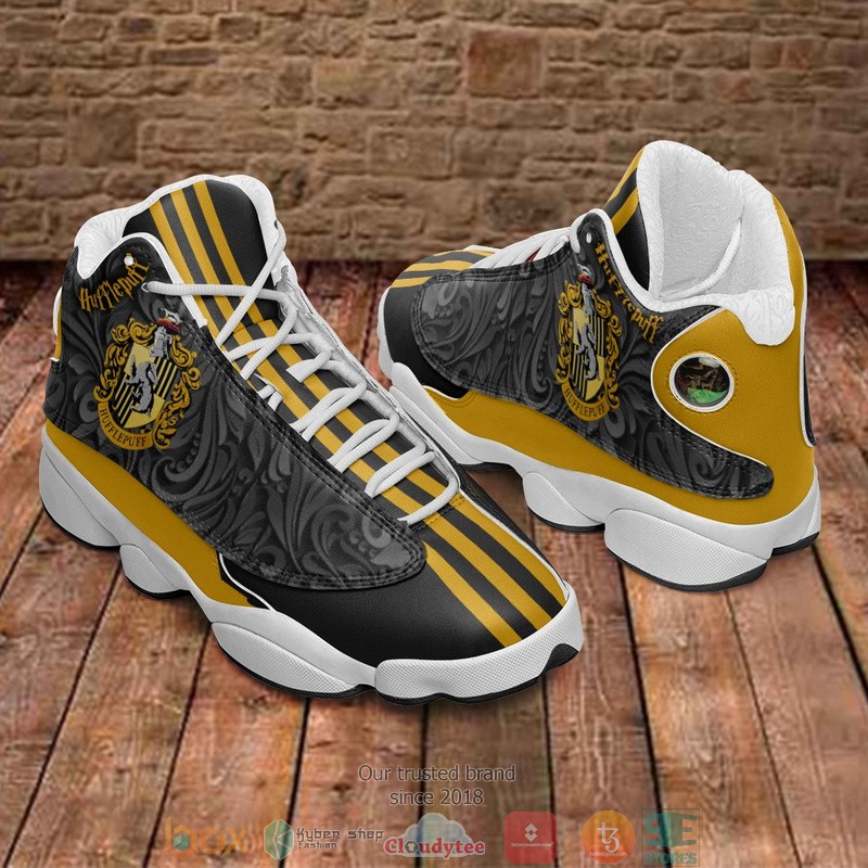Harry_Potter_Hufflepuff_Yellow_Air_Jordan_13_Sneaker_Shoes