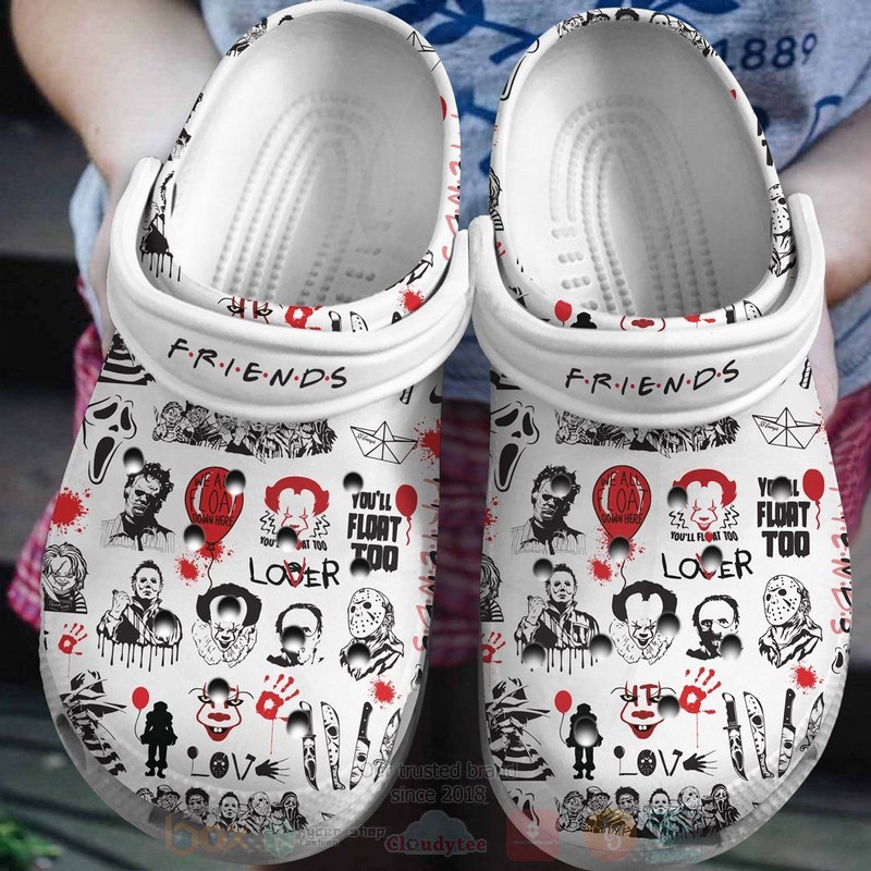 Horror_Pattern_Crocband_Crocs_Clog_Shoes