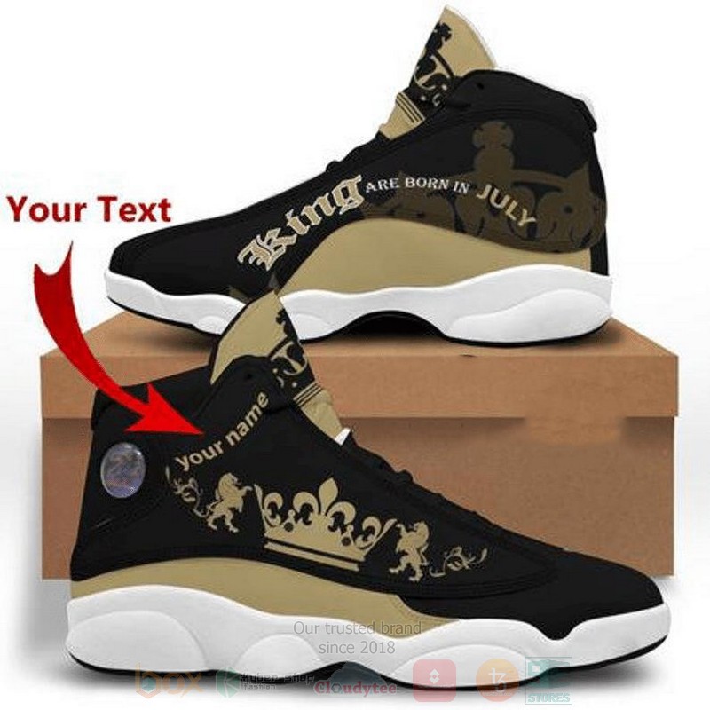 July_King_And_July_Queen_July_Birthday_Gift_Couple_Gift_Custom_Name_Air_Jordan_13_Shoes
