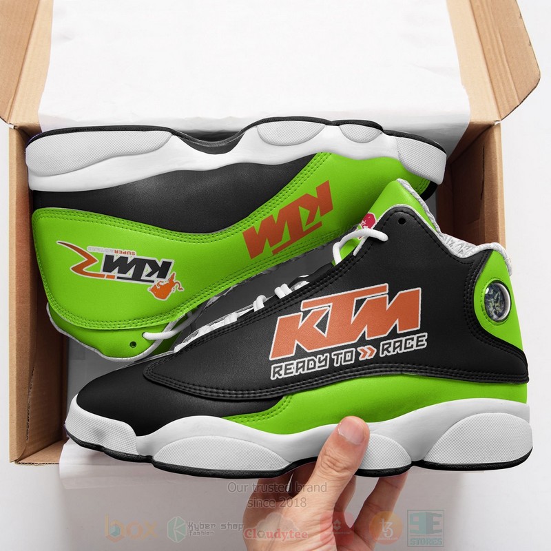 KTM_Ready_To_Race_Green_Air_Jordan_13_Shoes_1