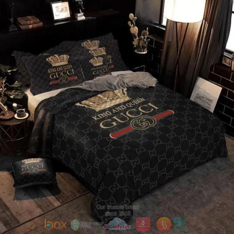 King_and_Queen_Gucci_black_Bedding_Set