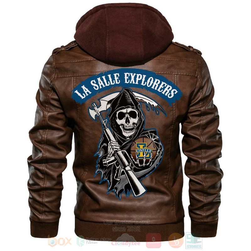 La_Salle_Explorers_NCAA_Sons_of_Anarchy_Brown_Motorcycle_Leather_Jacket