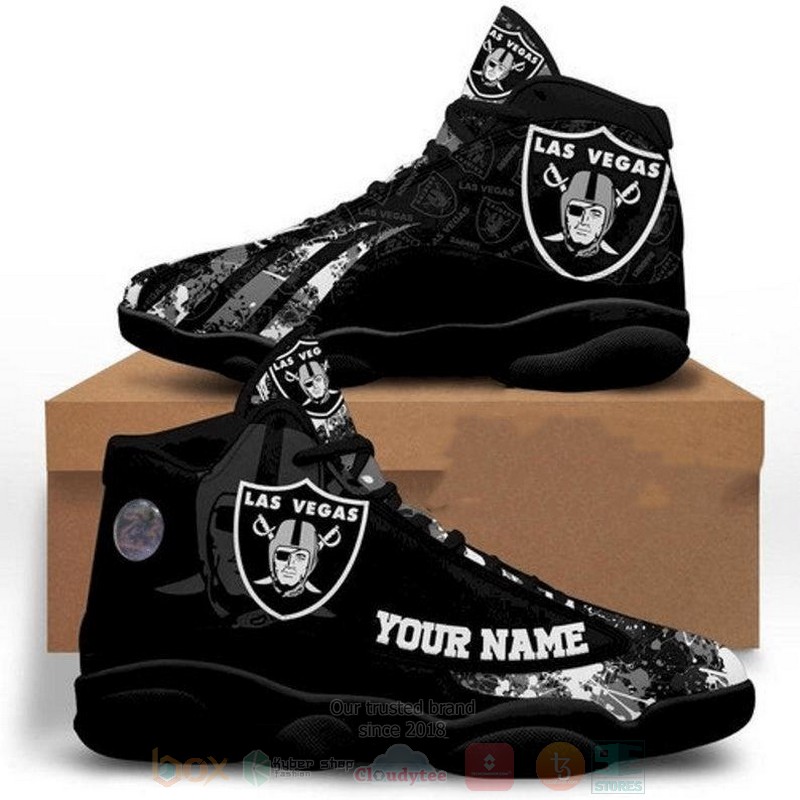 Las_Vegas_Raiders_NFL_Custom_Name_Air_Jordan_13_Shoes