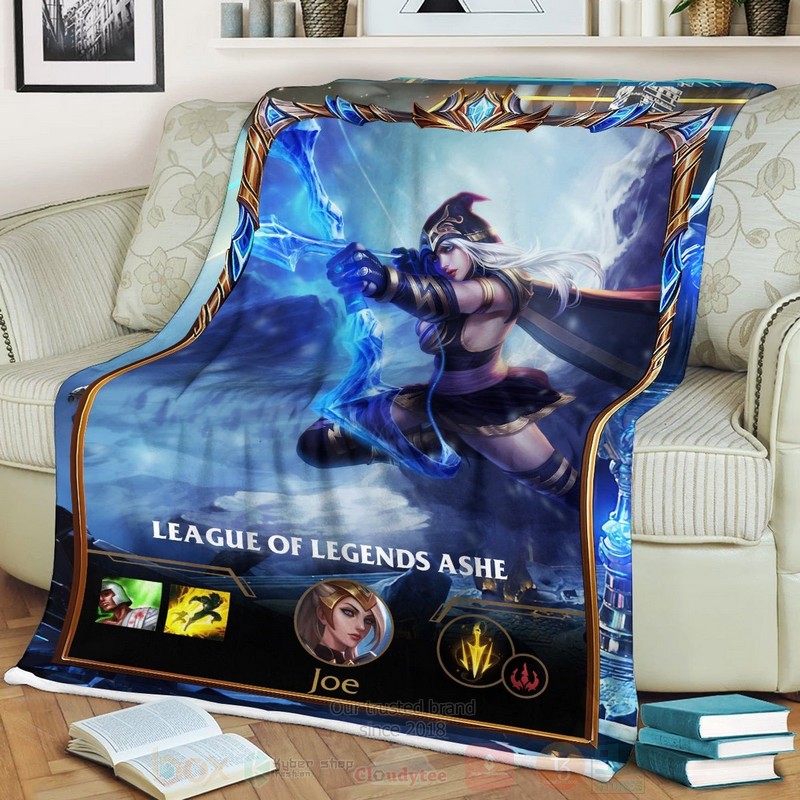 League_of_Legends_Ashe_Custom_Name_Sherpa_Blanket_1