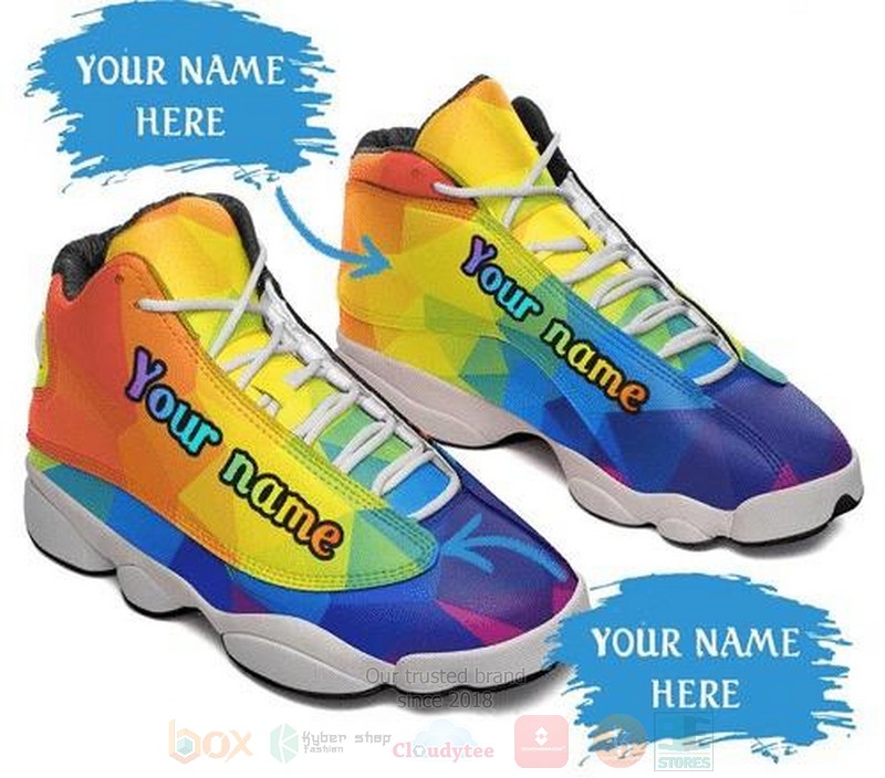 Lgbt_Color_Pattern_Custom_Name_Air_Jordan_13_Shoes