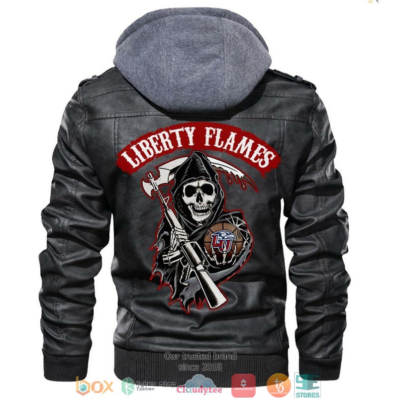 Liberty_Flames_NCAA_Basketball_Sons_Of_Anarchy_Black_Motorcycle_Leather_Jacket