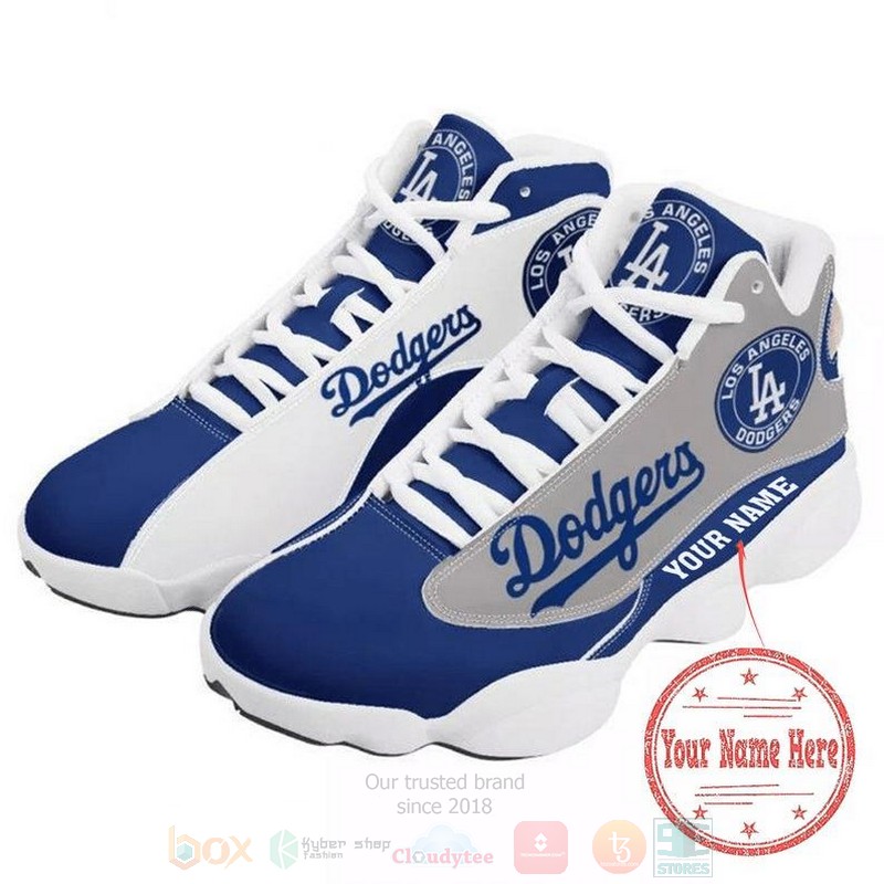 Los_Angeles_Dodgers_MLB_Custom_Name_Air_Jordan_13_Shoes