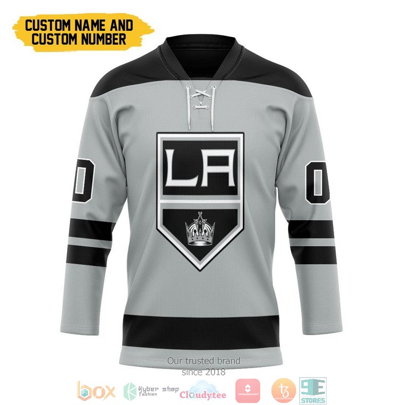 Los_Angeles_Kings_NHL_Custom_Name_and_Number_Grey_Hockey_Jersey_Shirt