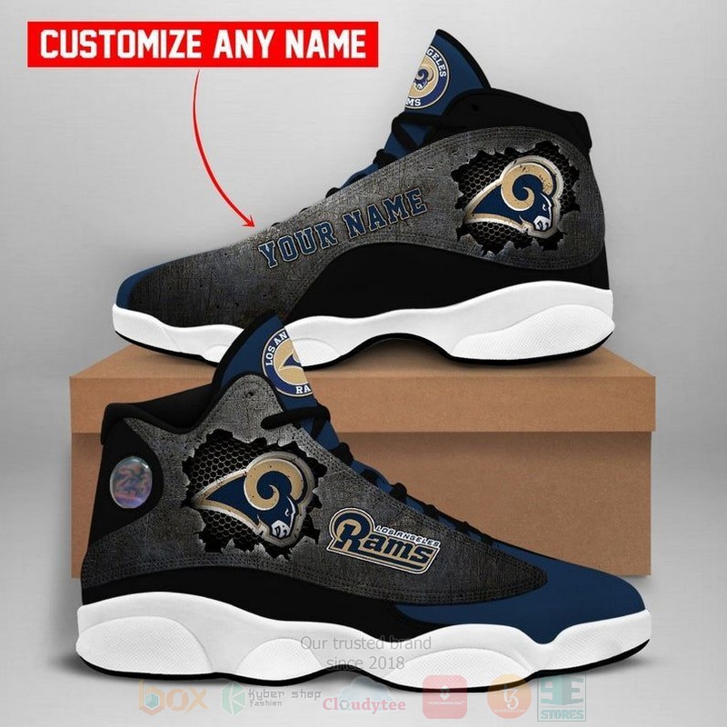 Los_Angeles_Rams_NFL_Football_Team_Custom_Name_Air_Jordan_13_Shoes