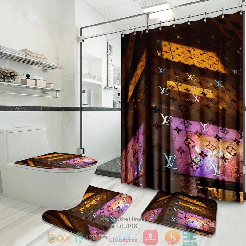 Louis_Vuitton_3d_illusion_building_galaxy_Curtain_Bathroom_Set