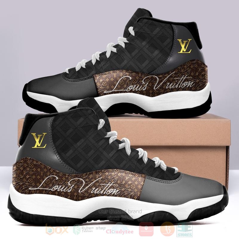 Louis_Vuitton_Black-Brown_Air_Jordan_11_Shoes