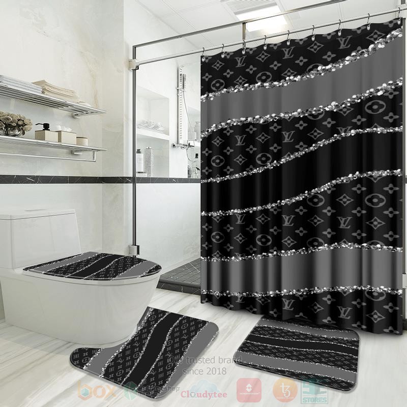 Louis_Vuitton_Black-Grey_Inspired_Luxury_Shower_Curtain_Set