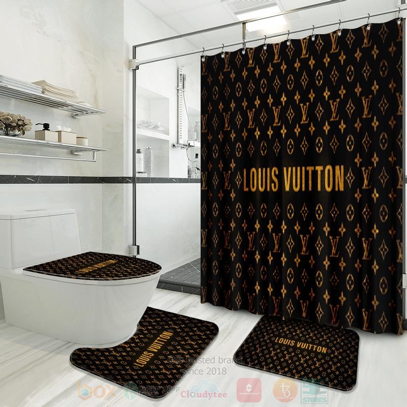 Louis_Vuitton_Brown-Black_Inspired_Luxury_Shower_Curtain_Set