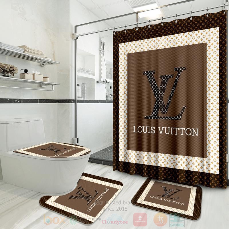 Louis_Vuitton_Brown-White_Pattern_Inspired_Luxury_Shower_Curtain_Set