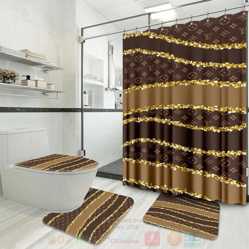 Louis_Vuitton_Brown-Yellow_Inspired_Luxury_Shower_Curtain_Set