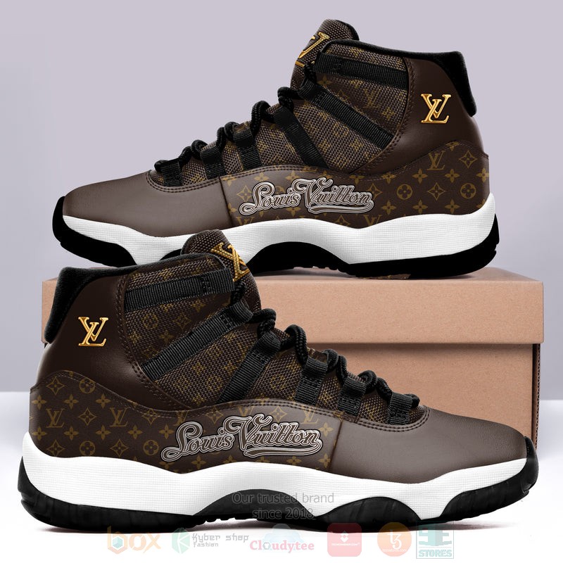 Louis_Vuitton_Brown_Air_Jordan_11_Shoes