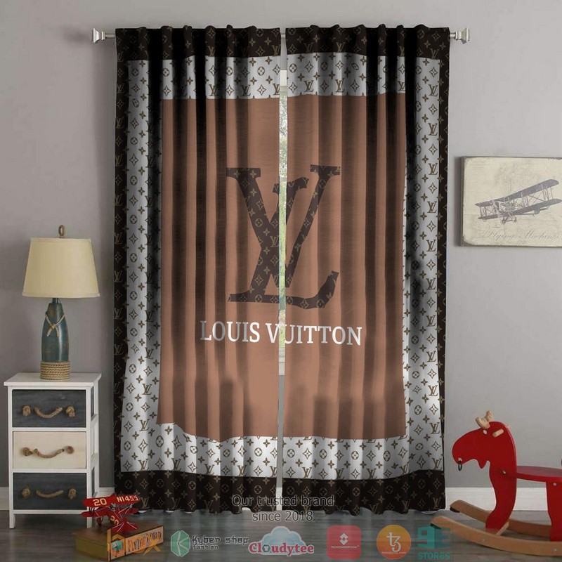 Louis_Vuitton_Brown_Square_Pattern_Windown_Curtain