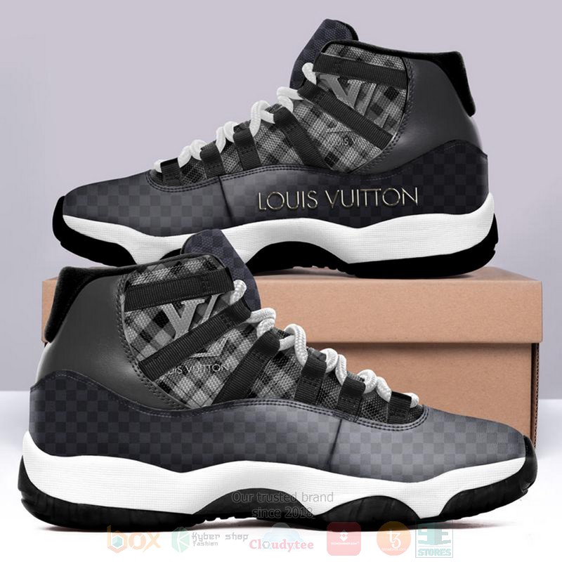 Louis_Vuitton_Dark_Grey-Black_Air_Jordan_11_Shoes