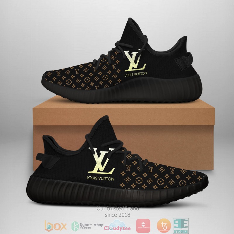 Louis_Vuitton_Gold_Orange_LV_Black_Yeezy_Sneaker