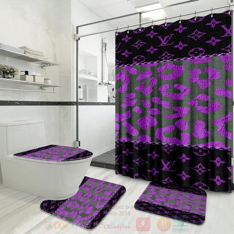 Louis_Vuitton_Grey-Purple_Pattern_Inspired_Luxury_Shower_Curtain_Set