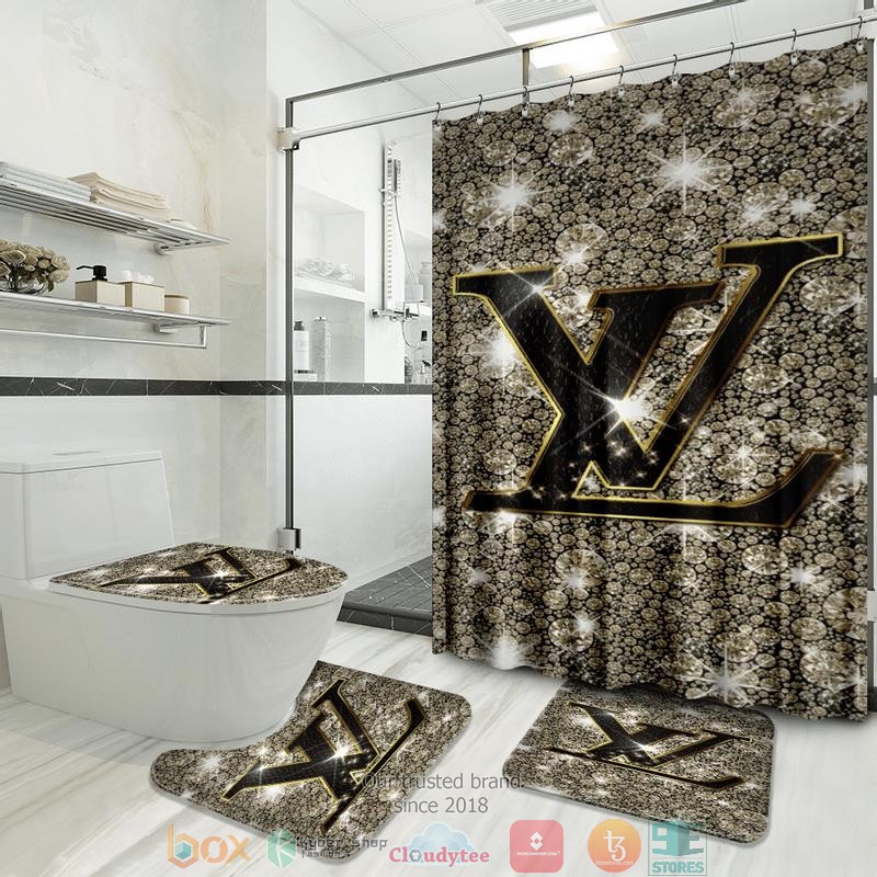 Louis_Vuitton_High-end_brand_Diamond_Shower_Curtain_Sets