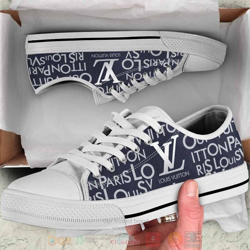 Louis_Vuitton_Luxury_brand_blue_canvas_low_top_shoes