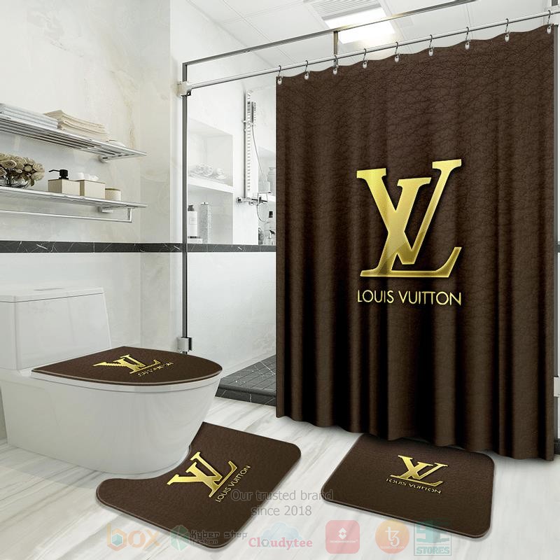 Louis_Vuitton_Olive_Color_Inspired_Luxury_Shower_Curtain_Set