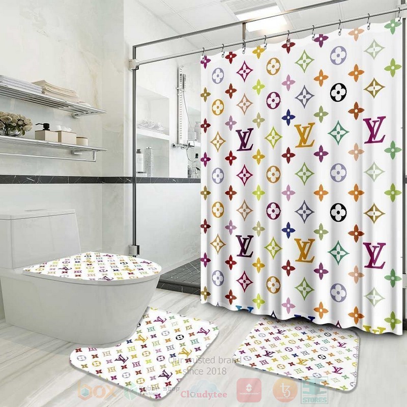 Louis_Vuitton_Paris_Multicolor_Logos_Inspired_Luxury_Shower_Curtain_Set