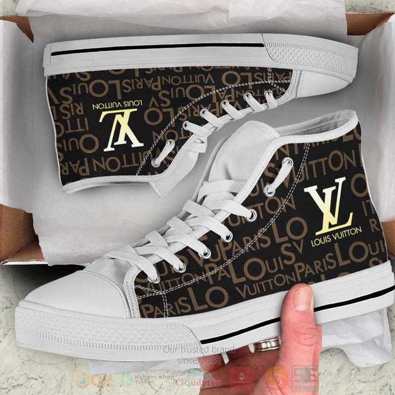 Louis_Vuitton_Paris_brown_black_canvas_high_top_shoes