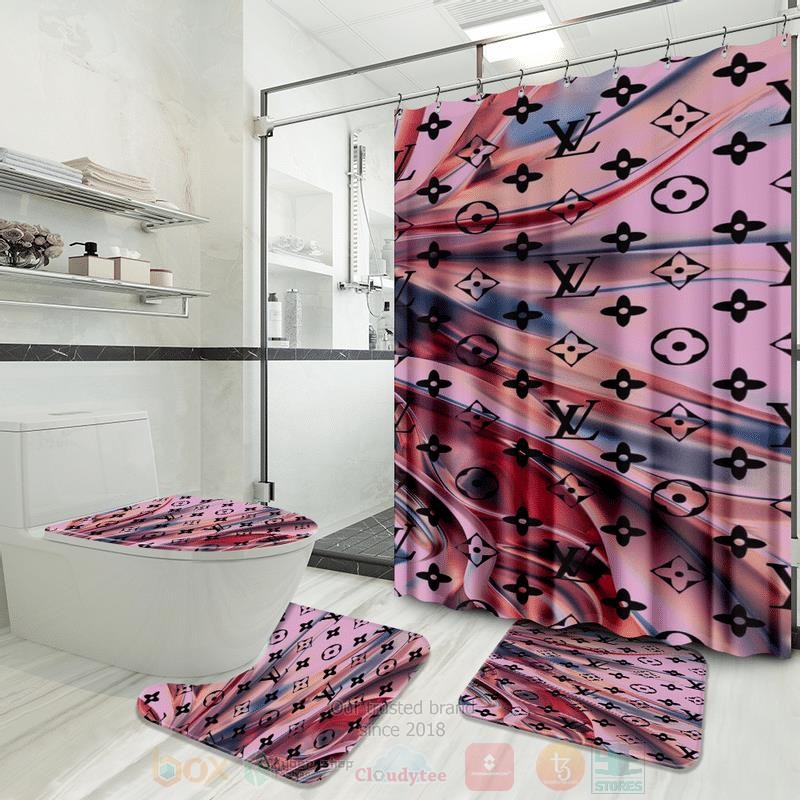 Louis_Vuitton_Pink-Red_Inspired_Luxury_Shower_Curtain_Set