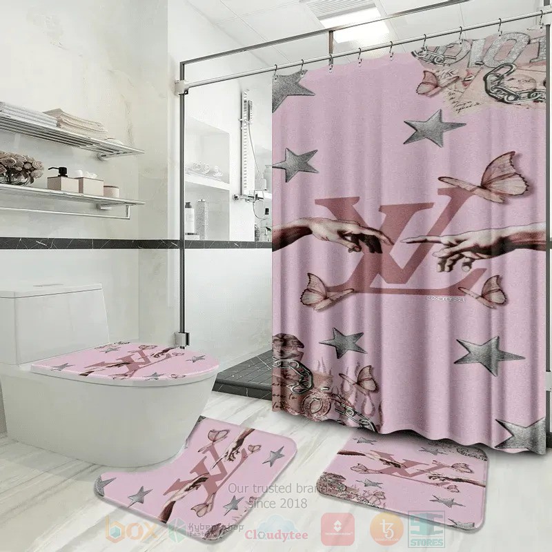 Louis_Vuitton_Star-Butterfly_Pink_Inspired_Luxury_Shower_Curtain_Set
