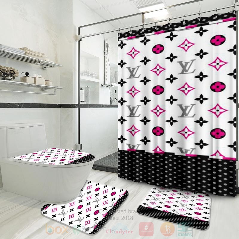 Louis_Vuitton_White-Black-Pink_Inspired_Luxury_Shower_Curtain_Set