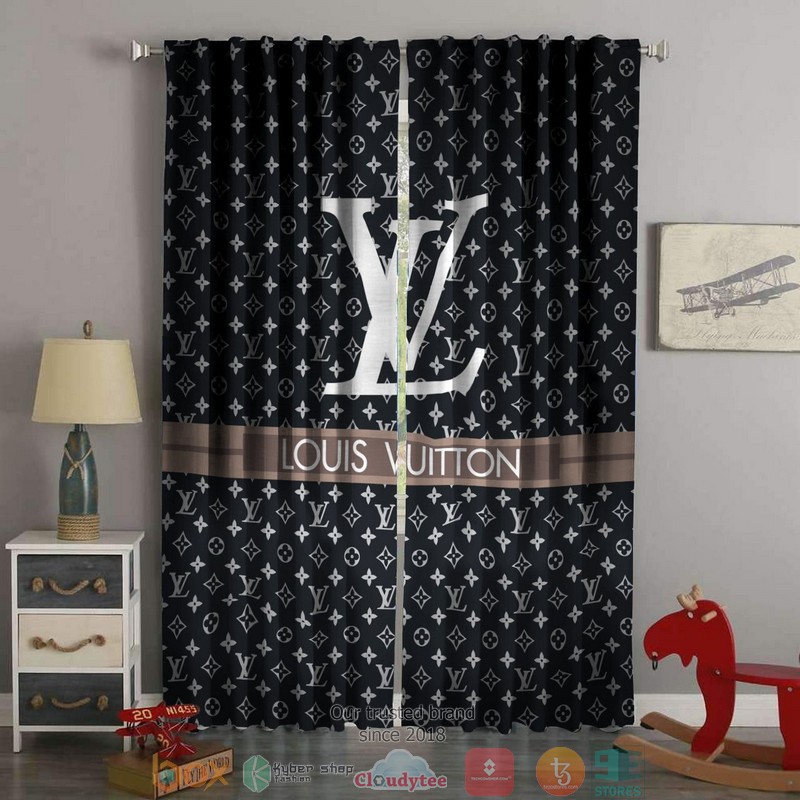 Louis_Vuitton_White_LV_Pattern_Black_Windown_Curtain