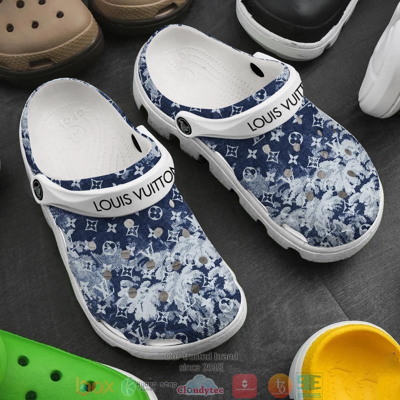 Louis_Vuitton_blue_pattern_Crocband_Clog_Shoes