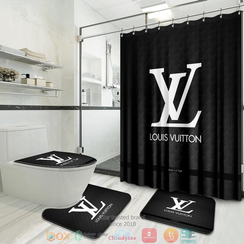 Louis_Vuitton_brand_black_Shower_Curtain_Sets