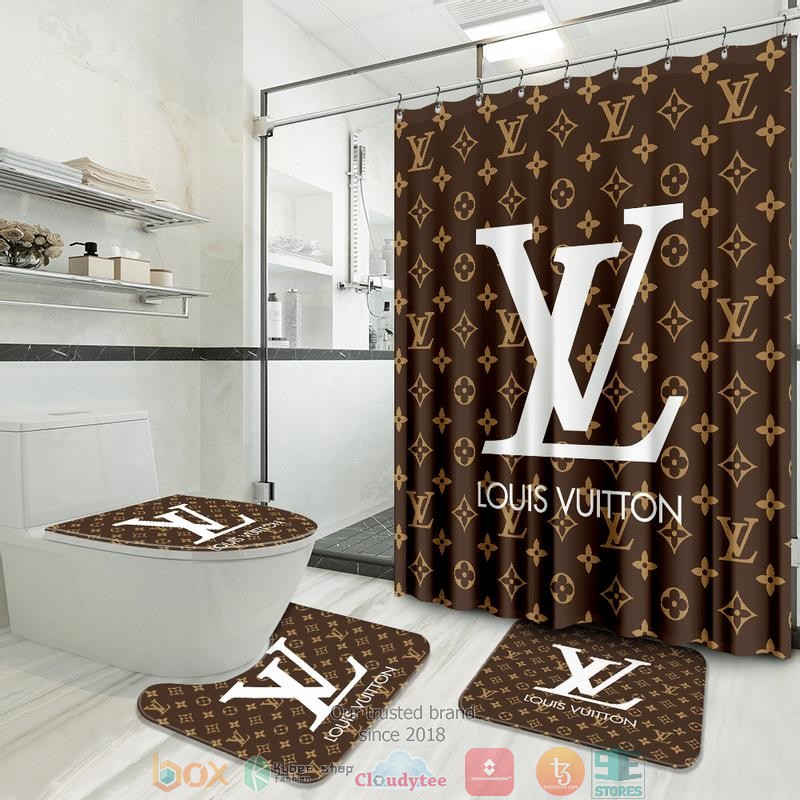 Louis_Vuitton_brown_pattern_Shower_Curtain_Sets