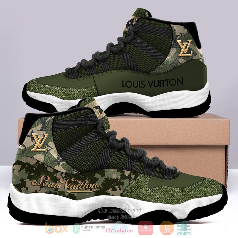 Louis_Vuitton_green_camo_Air_Jordan_11_shoes