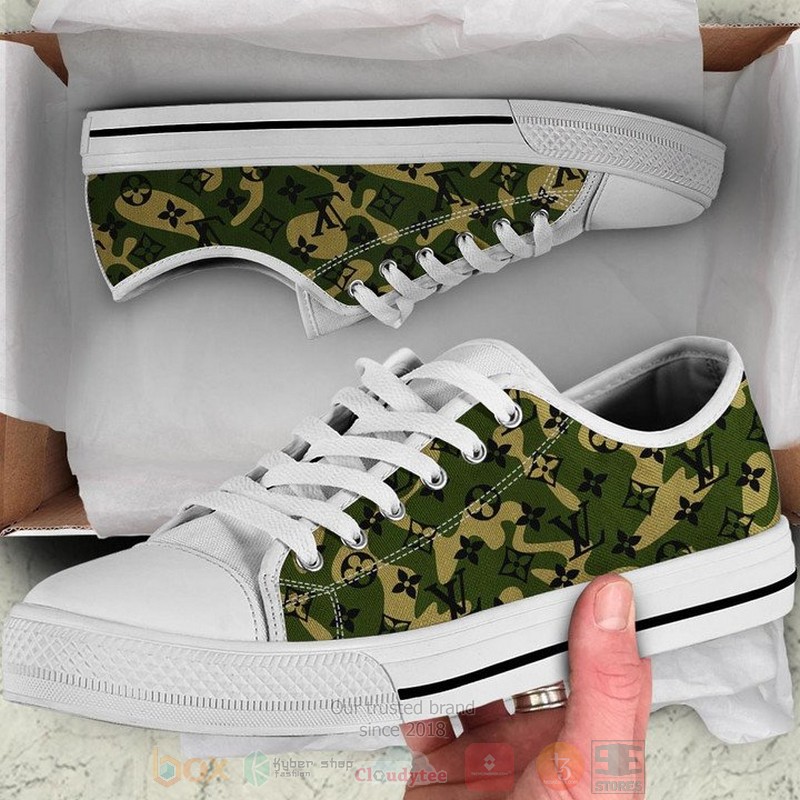 Louis_Vuitton_green_camo_pattern_canvas_low_top_shoes