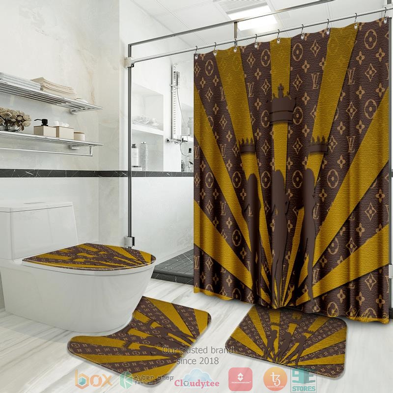 Louis_Vuitton_pattern_Three_Queen_Shower_Curtain_Sets