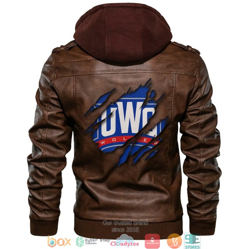 West_Georgia_Wolves_NCAA_Brown_Motorcycle_Leather_Jacket