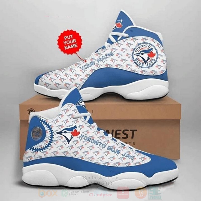 MLB_Toronto_Blue_Jays_Custom_Name_Air_Jordan_13_Shoes