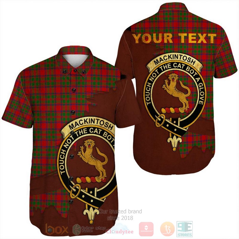 MacLachlan_Ancient_Tartan_Crest_Custom_Name_Short_Sleeve_Hawaiian_Shirt