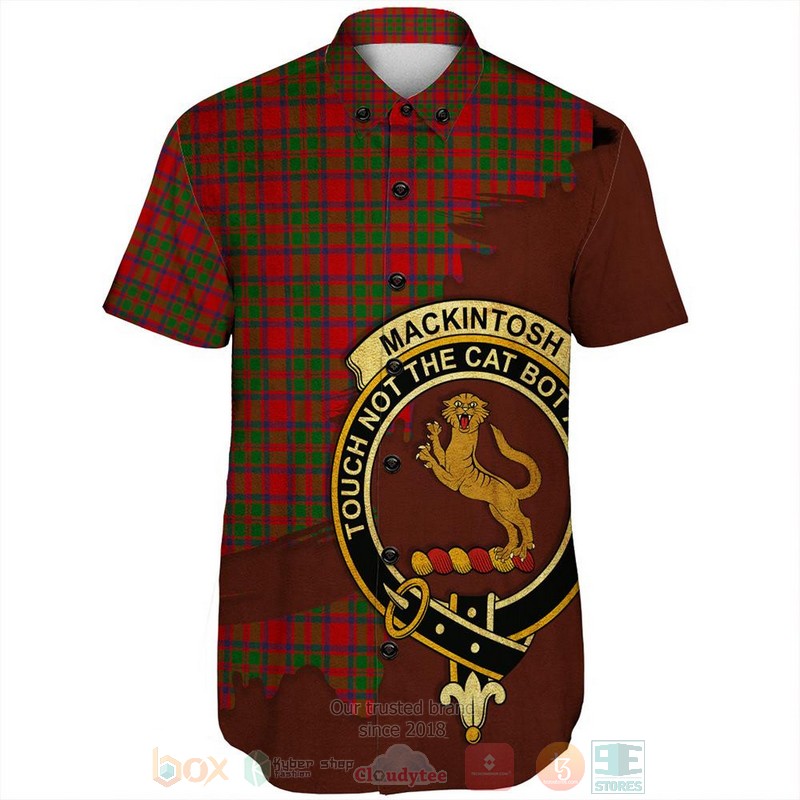 MacLachlan_Ancient_Tartan_Crest_Custom_Name_Short_Sleeve_Hawaiian_Shirt_1