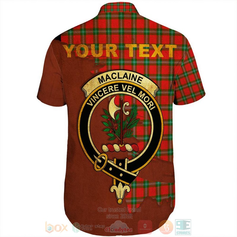 MacLaine_of_Loch_Buie_Tartan_Crest_Custom_Name_Short_Sleeve_Hawaiian_Shirt_1_2