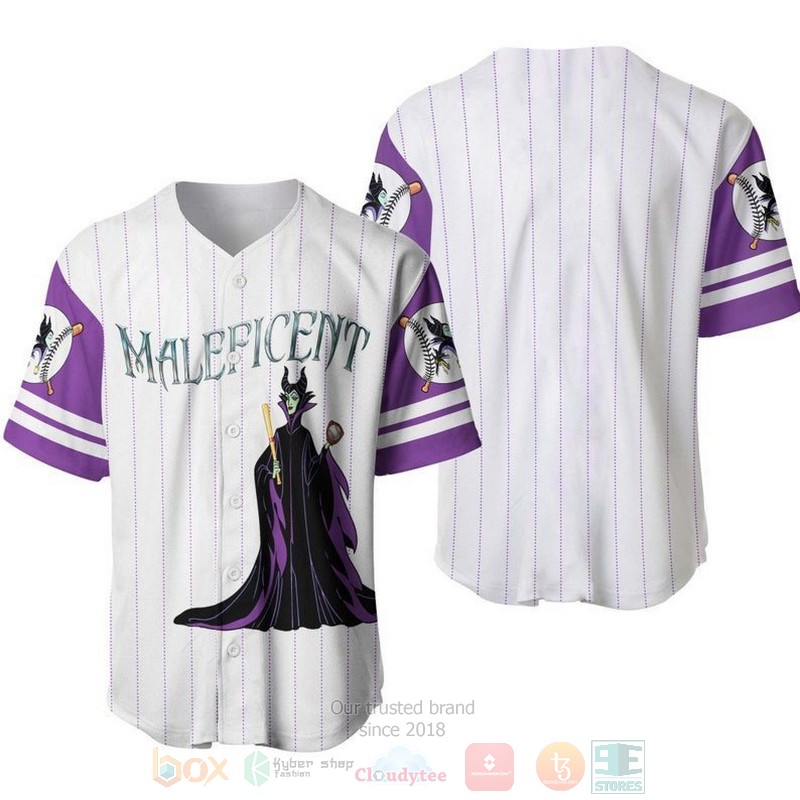 Maleficent_All_Over_Print_Pinstripe_White_Baseball_Jersey