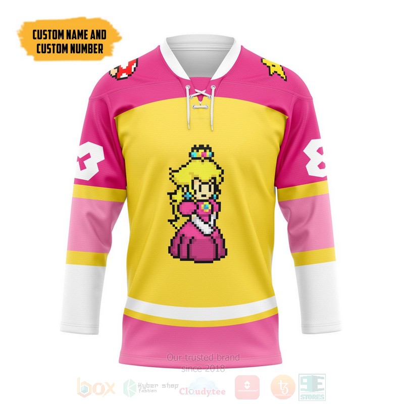 Mario_Princess_Peach_Sports_Personalized_Hockey_Jersey