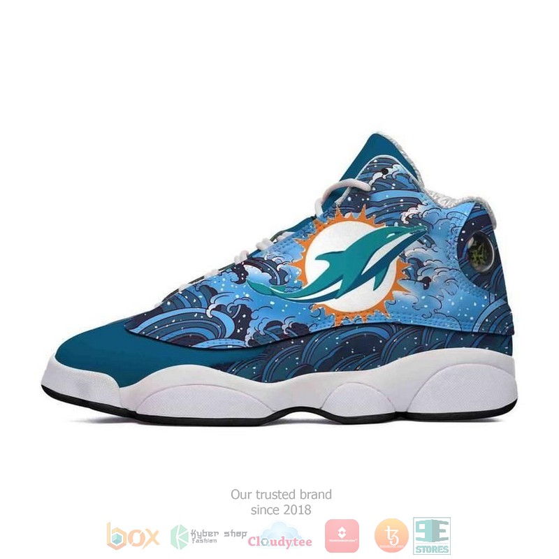 Miami_Dolphins_Ocean_NFL_colorful_logo_Air_Jordan_13_shoes