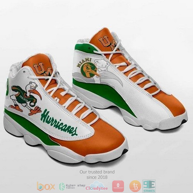 Miami_Hurricanes_football_NCAAF_teams_big_logo_35_gift_Air_Jordan_13_Sneaker_Shoes