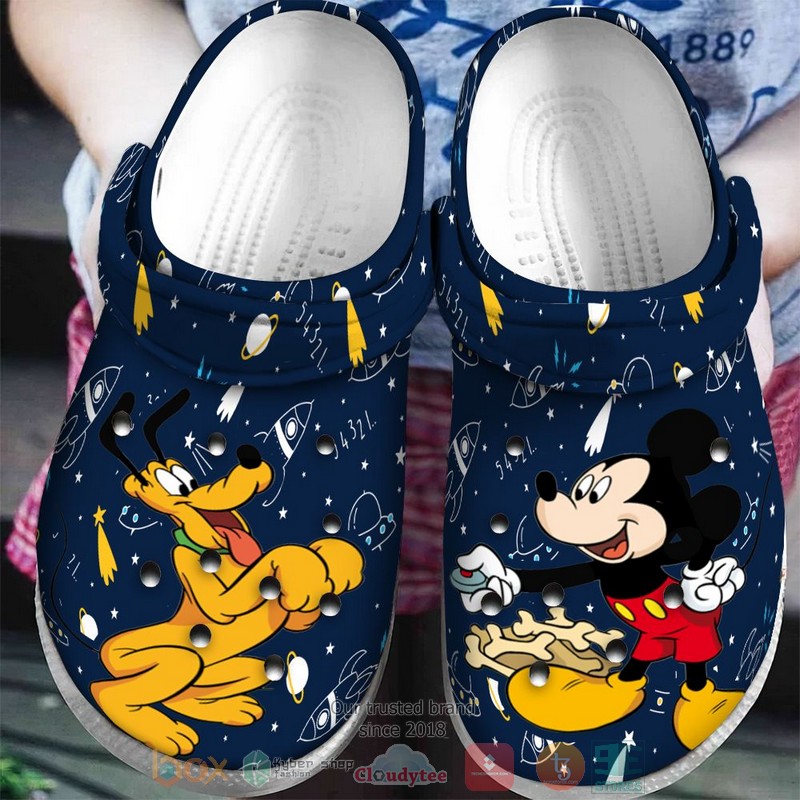Mickey_Mouse_and_Pluto_blue_Crocband_Clog_1