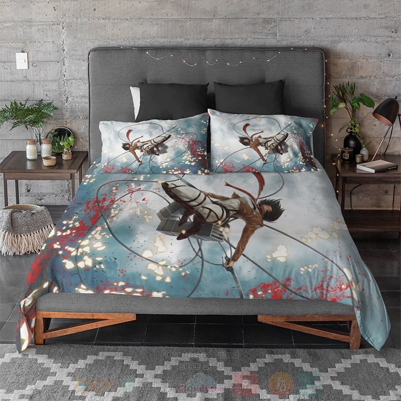 Mikasa_New_Attack_Brushed_Attack_on_Titan_Bedding_Set_1